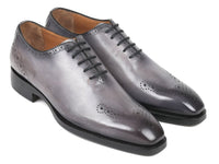 PAUL PARKMAN Paul Parkman Goodyear Welted Punched Oxfords Gray (ID#7614-GRY)