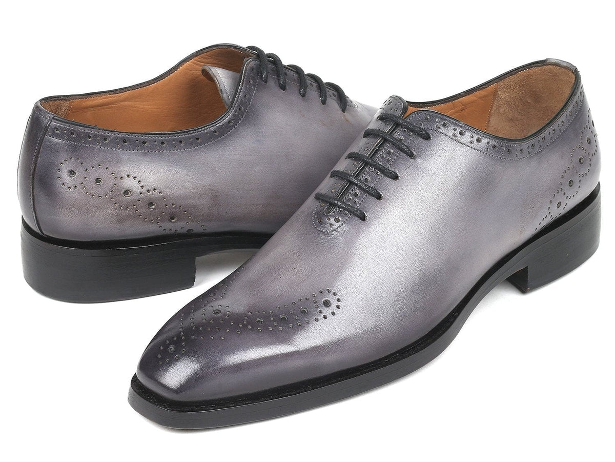 PAUL PARKMAN Paul Parkman Goodyear Welted Punched Oxfords Gray (ID#7614-GRY)
