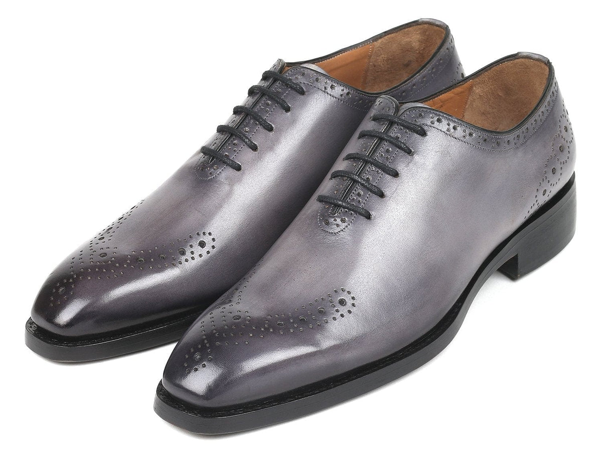 PAUL PARKMAN Paul Parkman Goodyear Welted Punched Oxfords Gray (ID#7614-GRY)