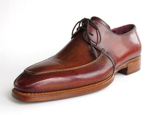 PAUL PARKMAN Paul Parkman Goodyear Welted Square Toe Apron Derby Shoes Brown (ID#322A7)