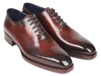 PAUL PARKMAN Paul Parkman Goodyear Welted Wholecut Oxfords Brown Hand-Painted (ID#044BRW)