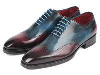 PAUL PARKMAN Paul Parkman Goodyear Welted Wingtip Oxfords Blue & Purple (ID#081-BPX)