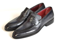 PAUL PARKMAN Paul Parkman Gray & Black Men's Loafers For Men (ID#068-GRAY)