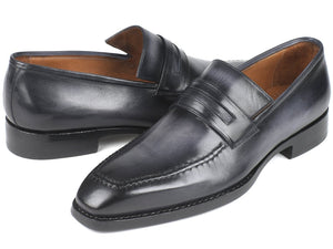 PAUL PARKMAN Paul Parkman Gray Burnished Goodyear Welted Loafers (ID#37LFGRY)