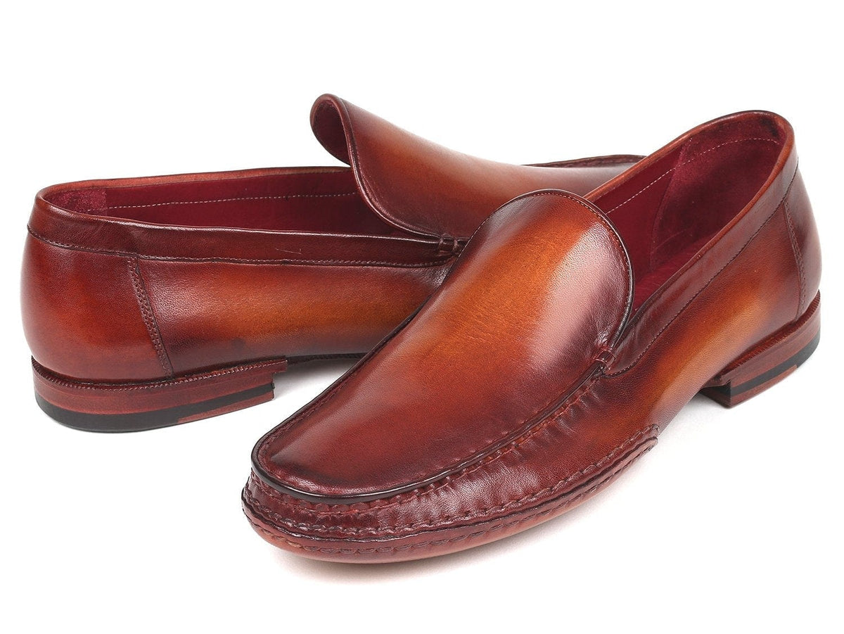 PAUL PARKMAN Paul Parkman Hand-Sewn Moccasins Brown (ID#MC651-BRW)