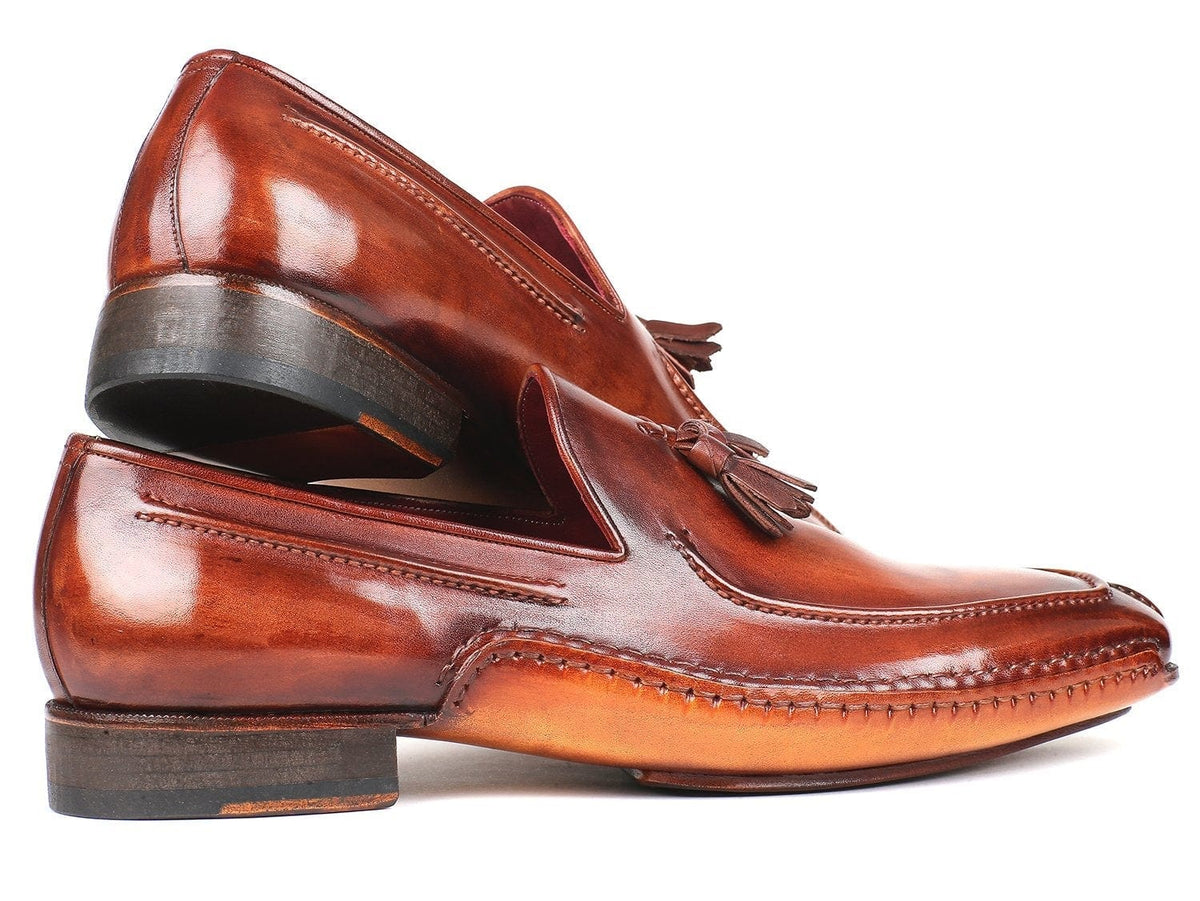 PAUL PARKMAN Paul Parkman Hand-Sewn Tassel Loafers Brown (ID#082-BRW)