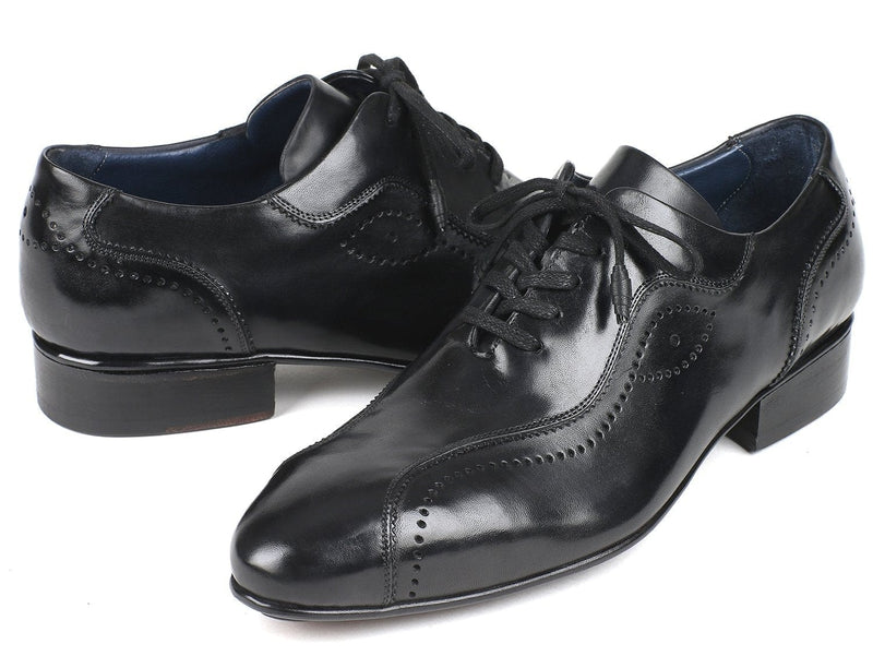 PAUL PARKMAN Paul Parkman Handmade Lace-Up Casual Shoes For Men Black (ID#84654-BLK)