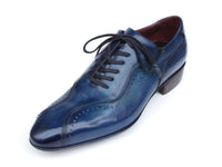 PAUL PARKMAN Paul Parkman Handmade Lace-Up Casual Shoes For Men Blue (ID#84654-BLU)