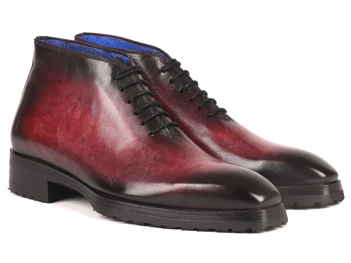 PAUL PARKMAN Paul Parkman Men's Ankle Boots Bordeaux Burnished (ID#791BRD13)
