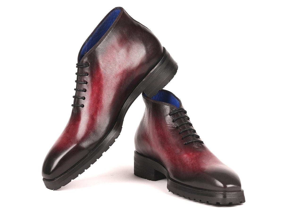 PAUL PARKMAN Paul Parkman Men's Ankle Boots Bordeaux Burnished (ID#791BRD13)