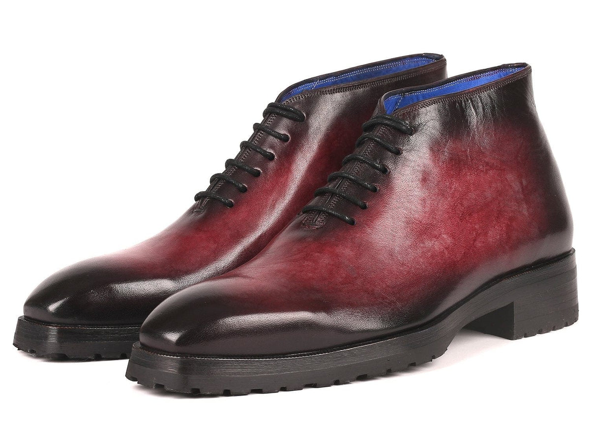 PAUL PARKMAN Paul Parkman Men's Ankle Boots Bordeaux Burnished (ID#791BRD13)