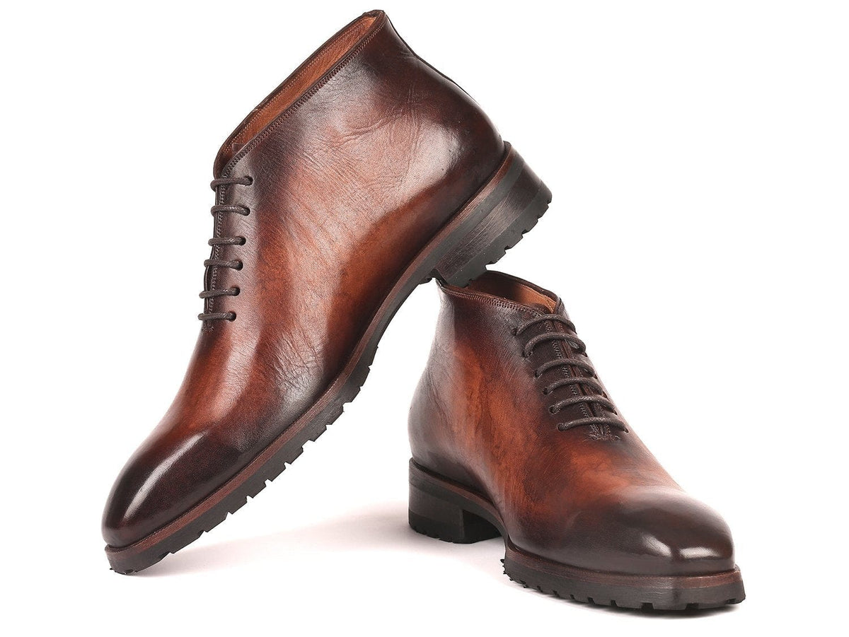 PAUL PARKMAN Paul Parkman Men's Ankle Boots Brown Burnished (ID#791BRW24)