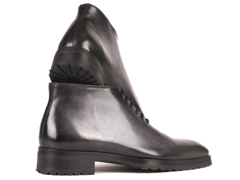 PAUL PARKMAN Paul Parkman Men's Ankle Boots Gray Burnished (ID#791GRY14)