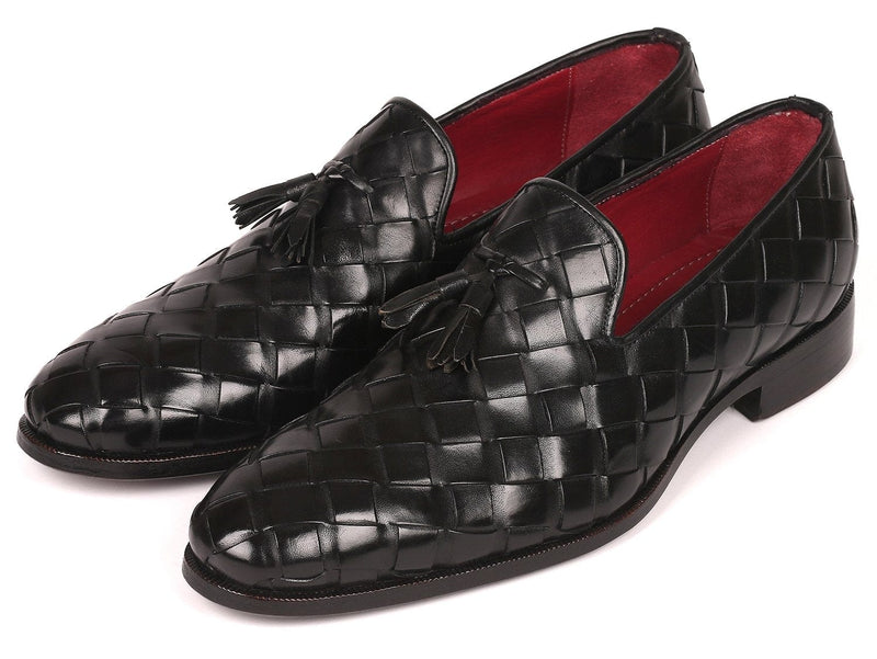 Paul Parkman Men's Crocodile Embossed Tassel Loafer