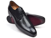 PAUL PARKMAN Paul Parkman Men's Black Leather Derby Shoes (ID#34DR-BLK)