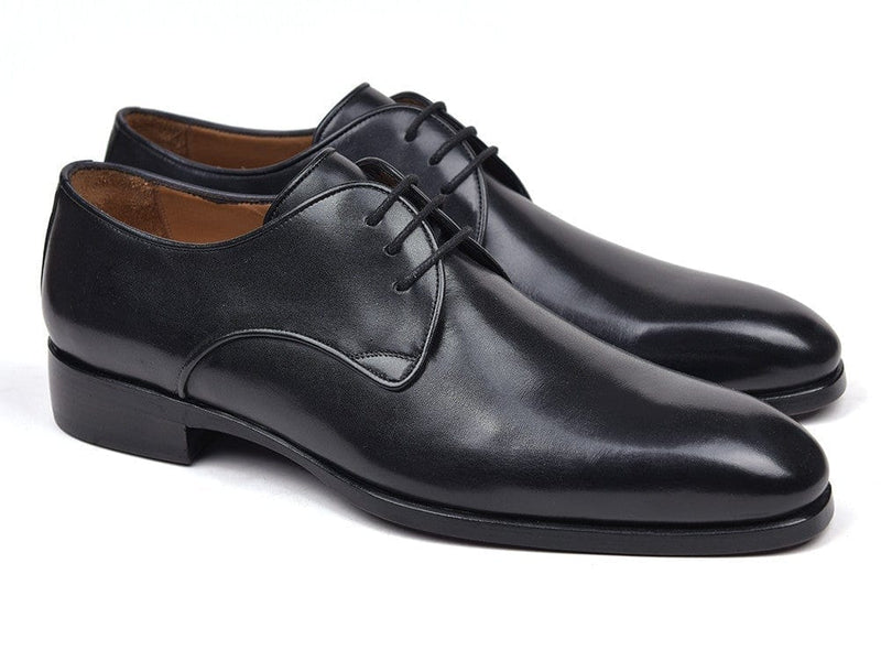 PAUL PARKMAN Paul Parkman Men's Black Leather Derby Shoes (ID#34DR-BLK)