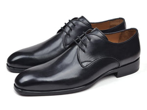 PAUL PARKMAN Paul Parkman Men's Black Leather Derby Shoes (ID#34DR-BLK)