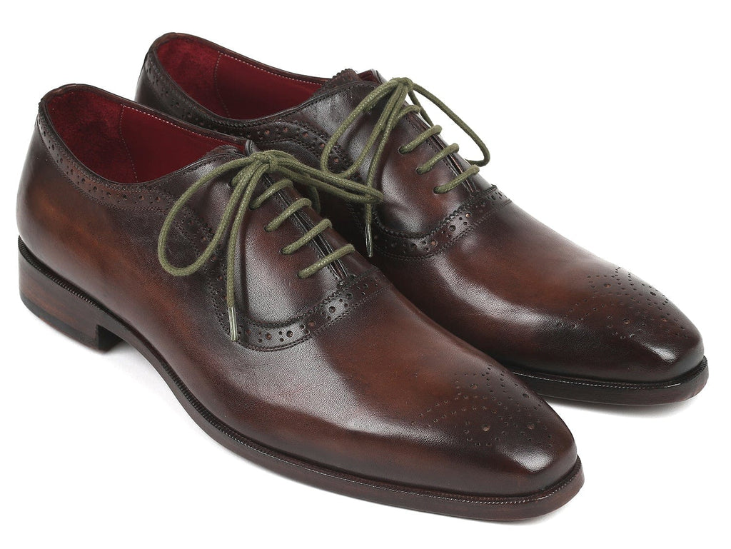 PAUL PARKMAN Paul Parkman Men's Brown Medallion Toe Oxfords (ID#FS78BW)