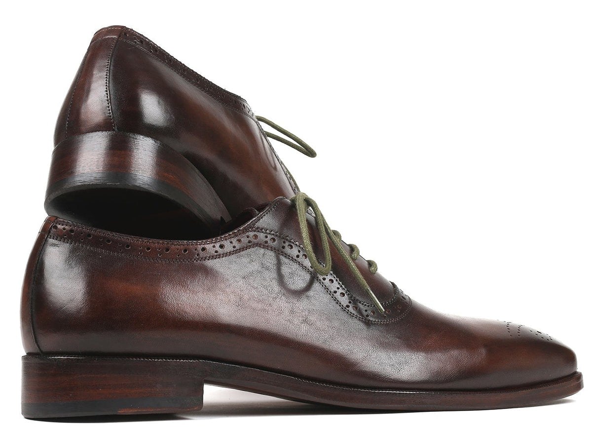 PAUL PARKMAN Paul Parkman Men's Brown Medallion Toe Oxfords (ID#FS78BW)