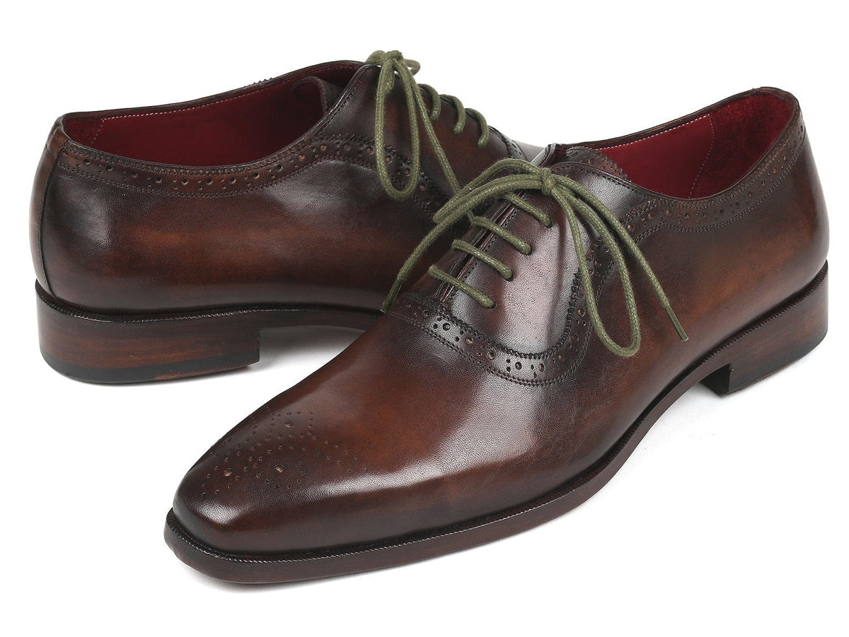 PAUL PARKMAN Paul Parkman Men's Brown Medallion Toe Oxfords (ID#FS78BW)