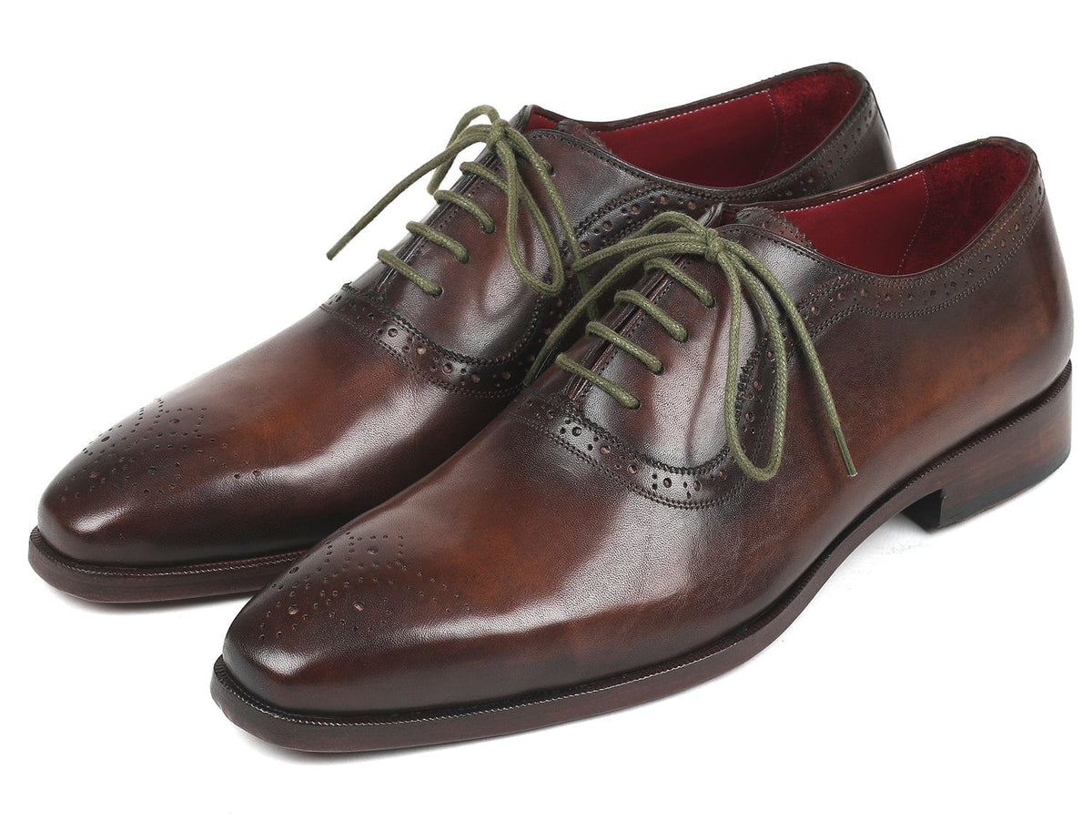PAUL PARKMAN Paul Parkman Men's Brown Medallion Toe Oxfords (ID#FS78BW)