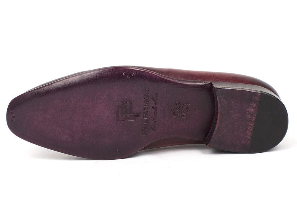 PAUL PARKMAN Paul Parkman Men's Burgundy Wholecut Plain Toe Oxfords (ID#DS65BUR)