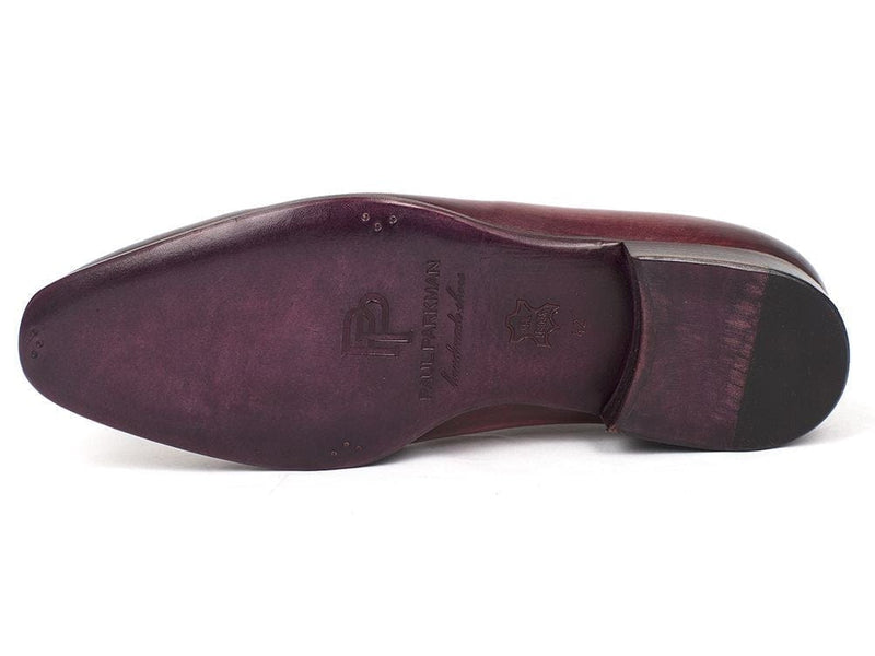 PAUL PARKMAN Paul Parkman Men's Burgundy Wholecut Plain Toe Oxfords (ID#DS65BUR)