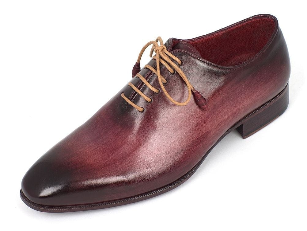PAUL PARKMAN Paul Parkman Men's Burgundy Wholecut Plain Toe Oxfords (ID#DS65BUR)