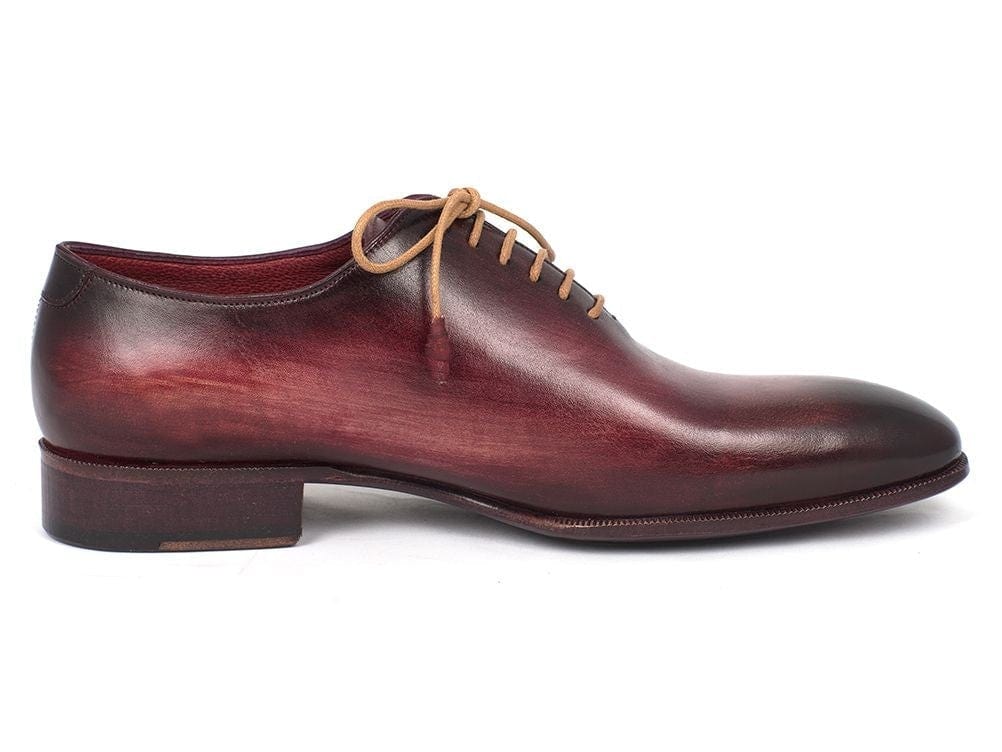 PAUL PARKMAN Paul Parkman Men's Burgundy Wholecut Plain Toe Oxfords (ID#DS65BUR)