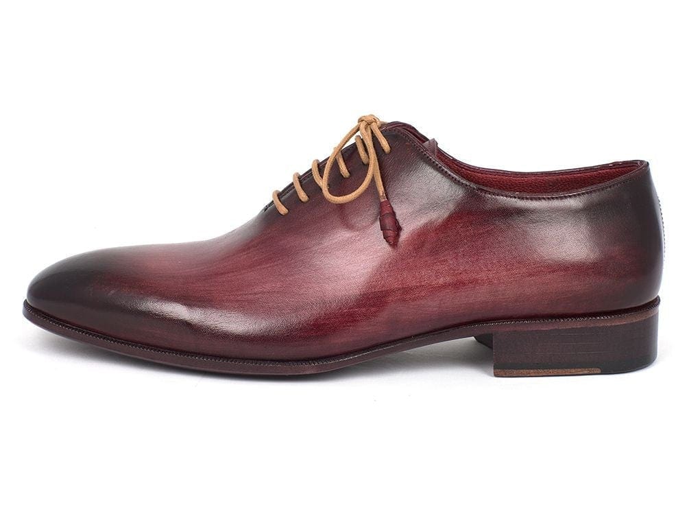 PAUL PARKMAN Paul Parkman Men's Burgundy Wholecut Plain Toe Oxfords (ID#DS65BUR)