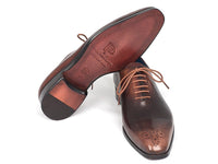 PAUL PARKMAN Paul Parkman Men's Camel & Brown Wholecut Oxfords (ID#KR254CML)