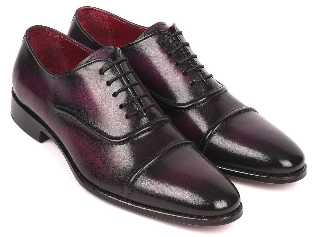 PAUL PARKMAN Paul Parkman Men's Cap-Toe Oxfords Purple (ID#077-PRP)