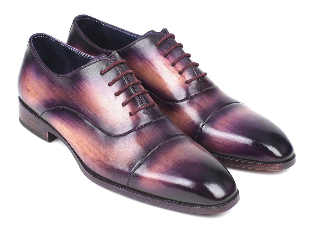 PAUL PARKMAN Paul Parkman Men's Cap-Toe Oxfords Purple (ID#1744-PRP)