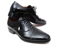 PAUL PARKMAN Paul Parkman Men's Captoe Oxfords Black Dress Shoes (ID#78RG61)