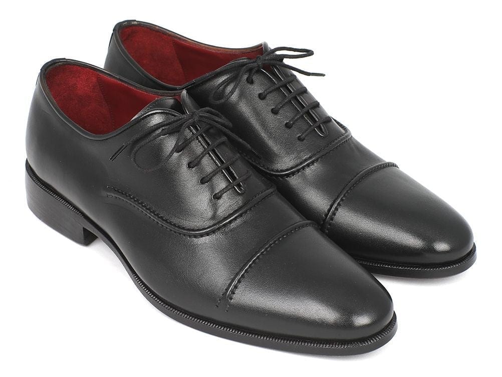 PAUL PARKMAN Paul Parkman Men's Captoe Oxfords Black (ID#077-BLK)