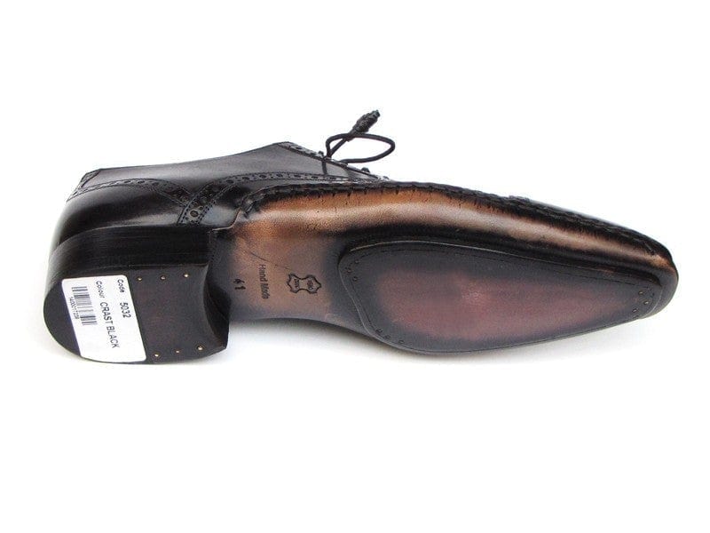 PAUL PARKMAN Paul Parkman Men's Captoe Oxfords Black Shoes (ID#5032-BLK)