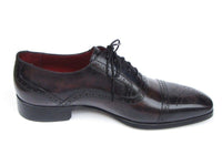 PAUL PARKMAN Paul Parkman Men's Captoe Oxfords Bronze & Black Shoes (ID#77U844)