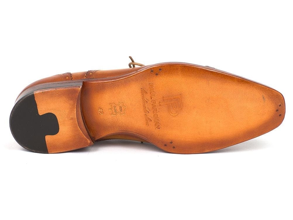 PAUL PARKMAN Paul Parkman Men's Captoe Oxfords Tan Color (ID#024-TAN)