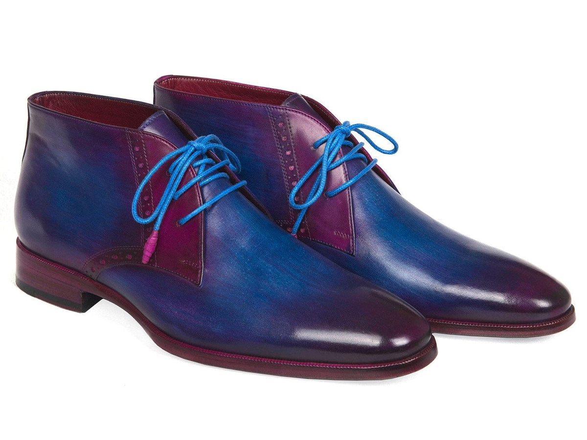 PAUL PARKMAN Paul Parkman Men's Chukka Boots Blue & Purple (ID#CK55U7)