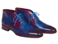 PAUL PARKMAN Paul Parkman Men's Chukka Boots Blue & Purple (ID#CK55U7)