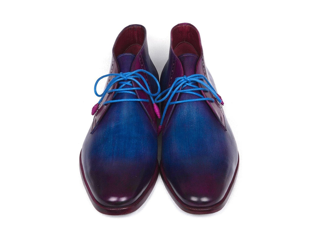 PAUL PARKMAN Paul Parkman Men's Chukka Boots Blue & Purple (ID#CK55U7)