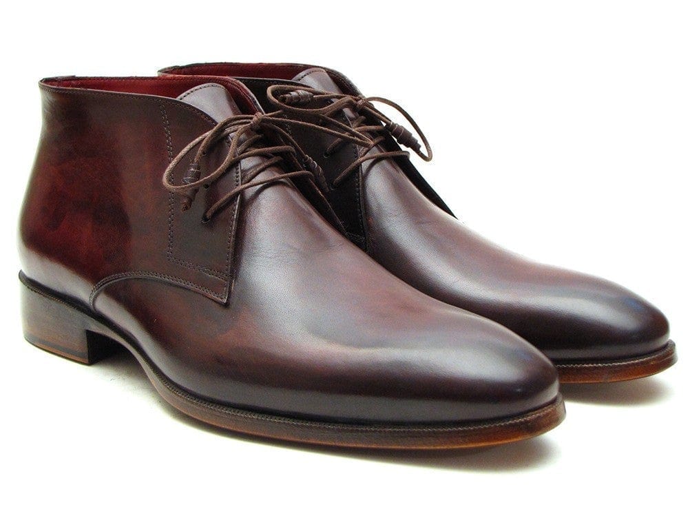 PAUL PARKMAN Paul Parkman Men's Chukka Boots Brown & Bordeaux (ID#CK43E8)