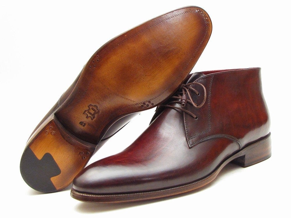 PAUL PARKMAN Paul Parkman Men's Chukka Boots Brown & Bordeaux (ID#CK43E8)
