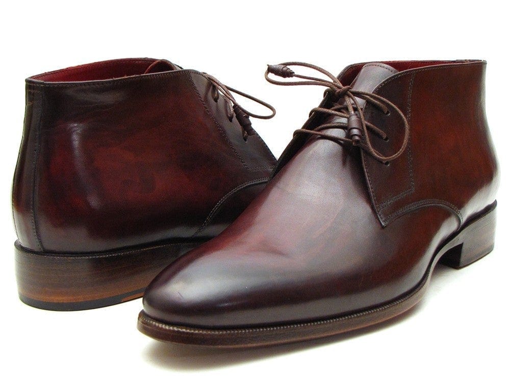 PAUL PARKMAN Paul Parkman Men's Chukka Boots Brown & Bordeaux (ID#CK43E8)