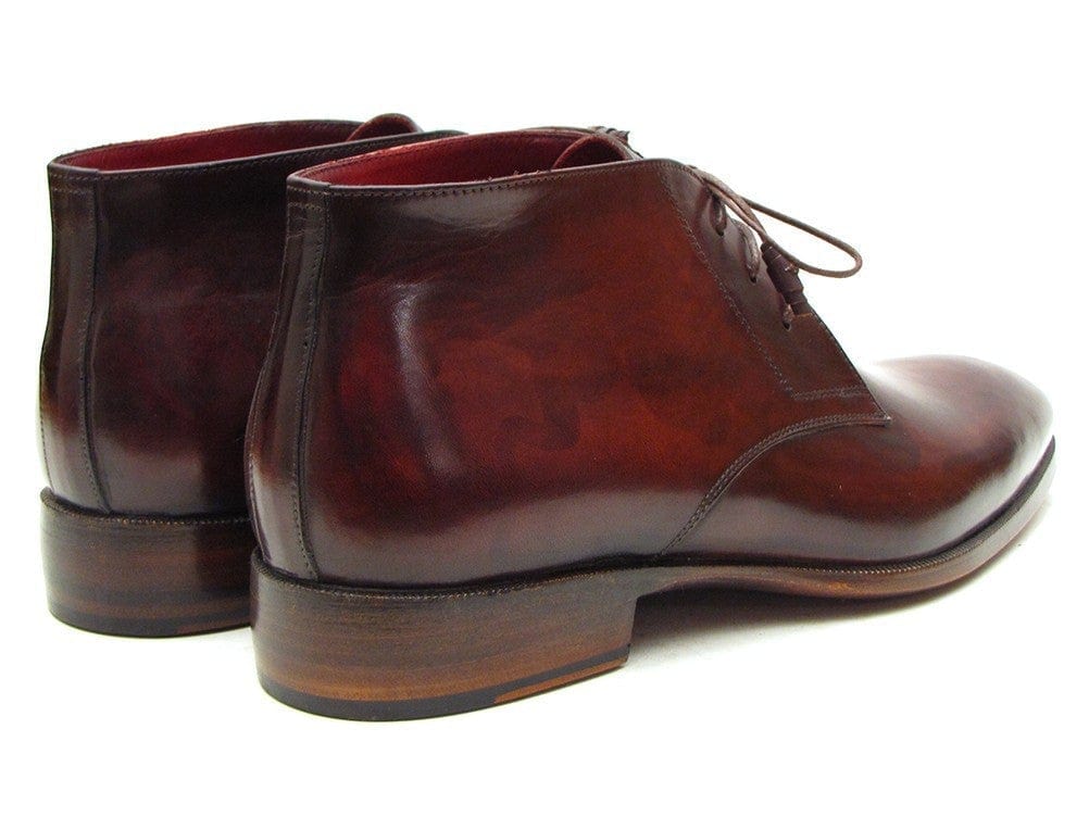 PAUL PARKMAN Paul Parkman Men's Chukka Boots Brown & Bordeaux (ID#CK43E8)