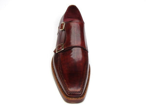 PAUL PARKMAN Paul Parkman Men's Double Monkstrap Goodyear Welted Shoes (ID#061-BRD)