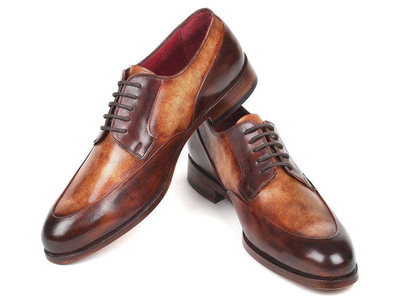 PAUL PARKMAN Paul Parkman Men's Dual Tone Brown Derby Shoes (ID#995-BRW)