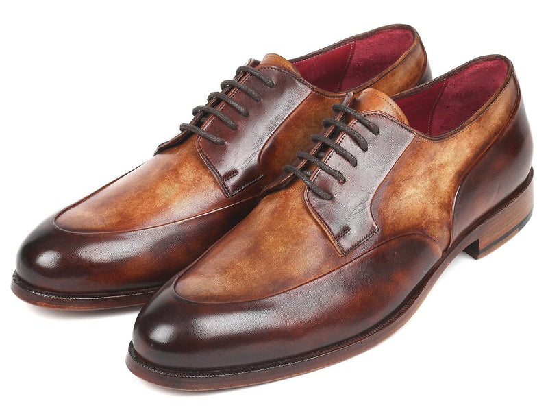 PAUL PARKMAN Paul Parkman Men's Dual Tone Brown Derby Shoes (ID#995-BRW)