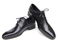 PAUL PARKMAN Paul Parkman Men's Ghillie Lacing Plain Toe Black Shoes (ID#076-BLK)