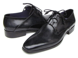 PAUL PARKMAN Paul Parkman Men's Ghillie Lacing Plain Toe Black Shoes (ID#076-BLK)